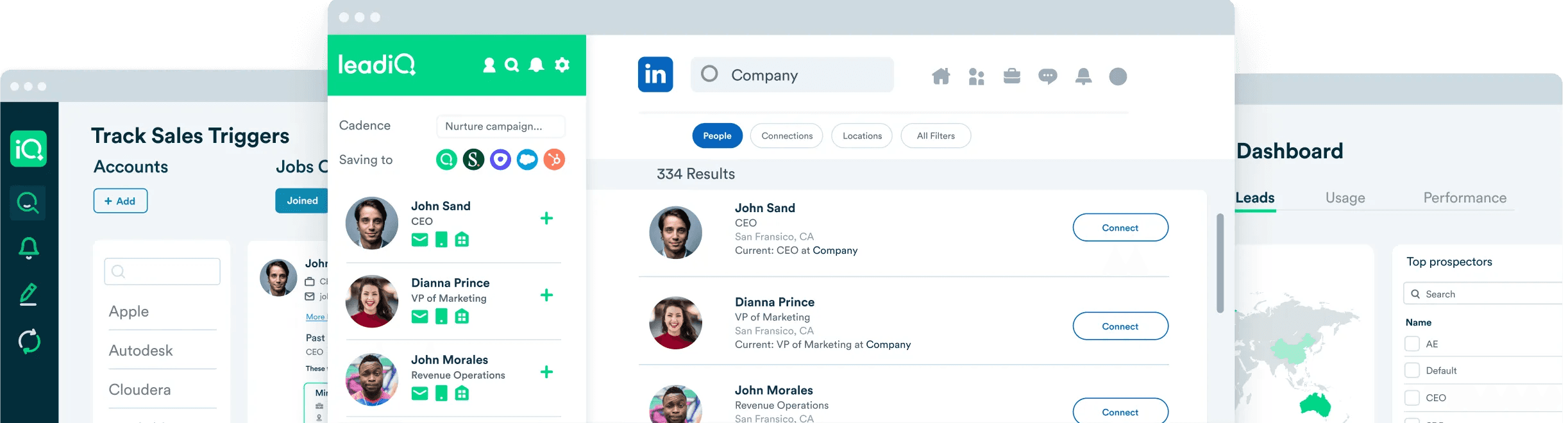 LeadIQ's interface