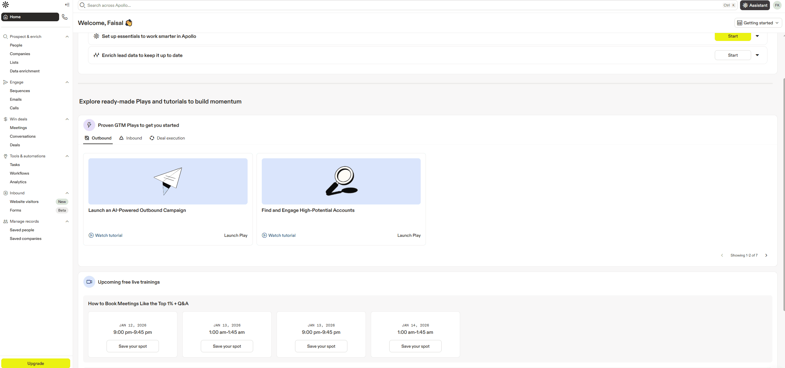 Apollo.io interface